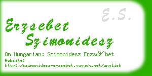 erzsebet szimonidesz business card